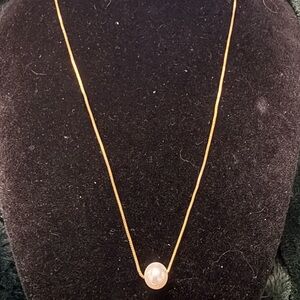 Olive & Piper Gold Pearl Pendant Necklace - Women Jewelry